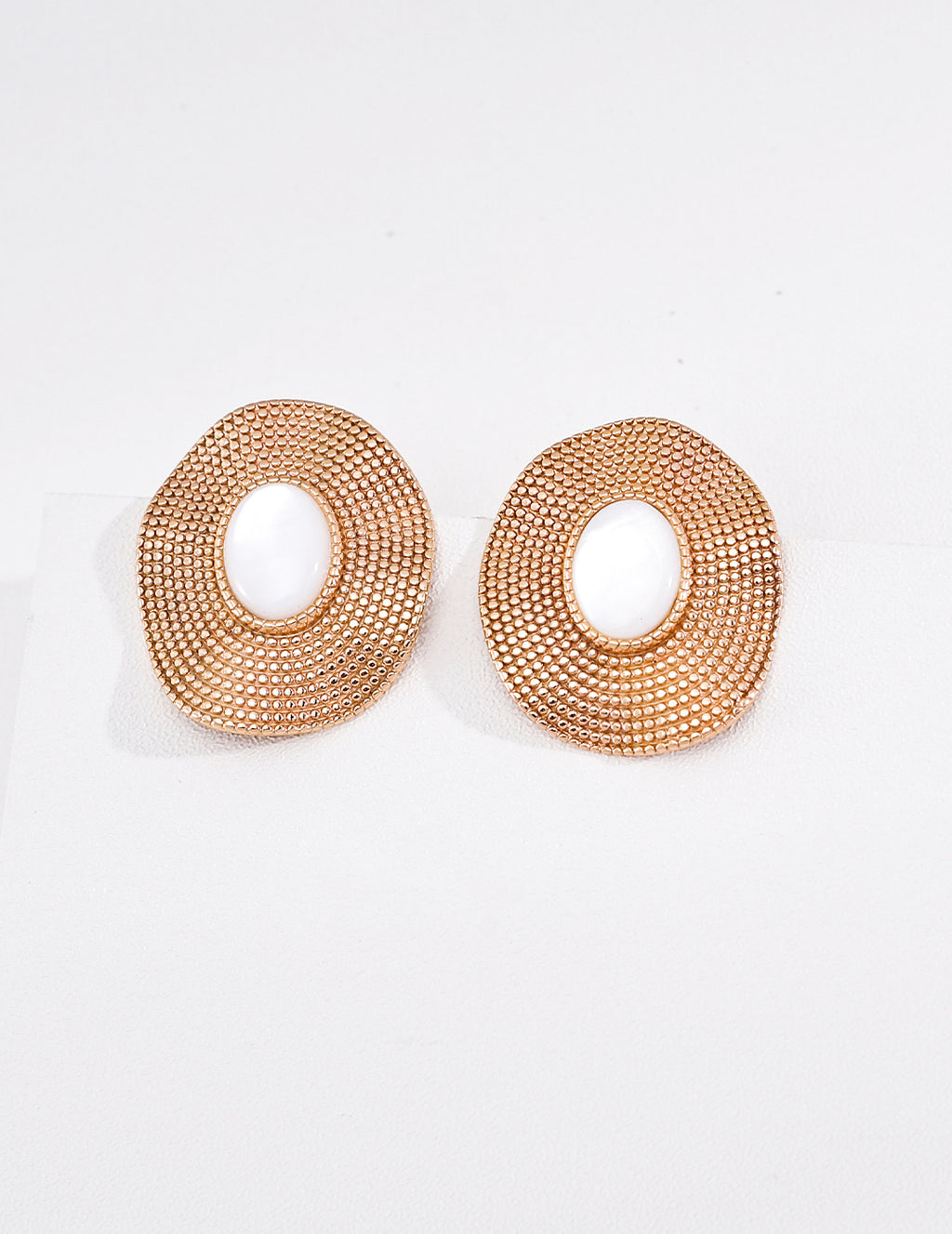 Tiger's Eye/ Mother-of-Pearl Earrings