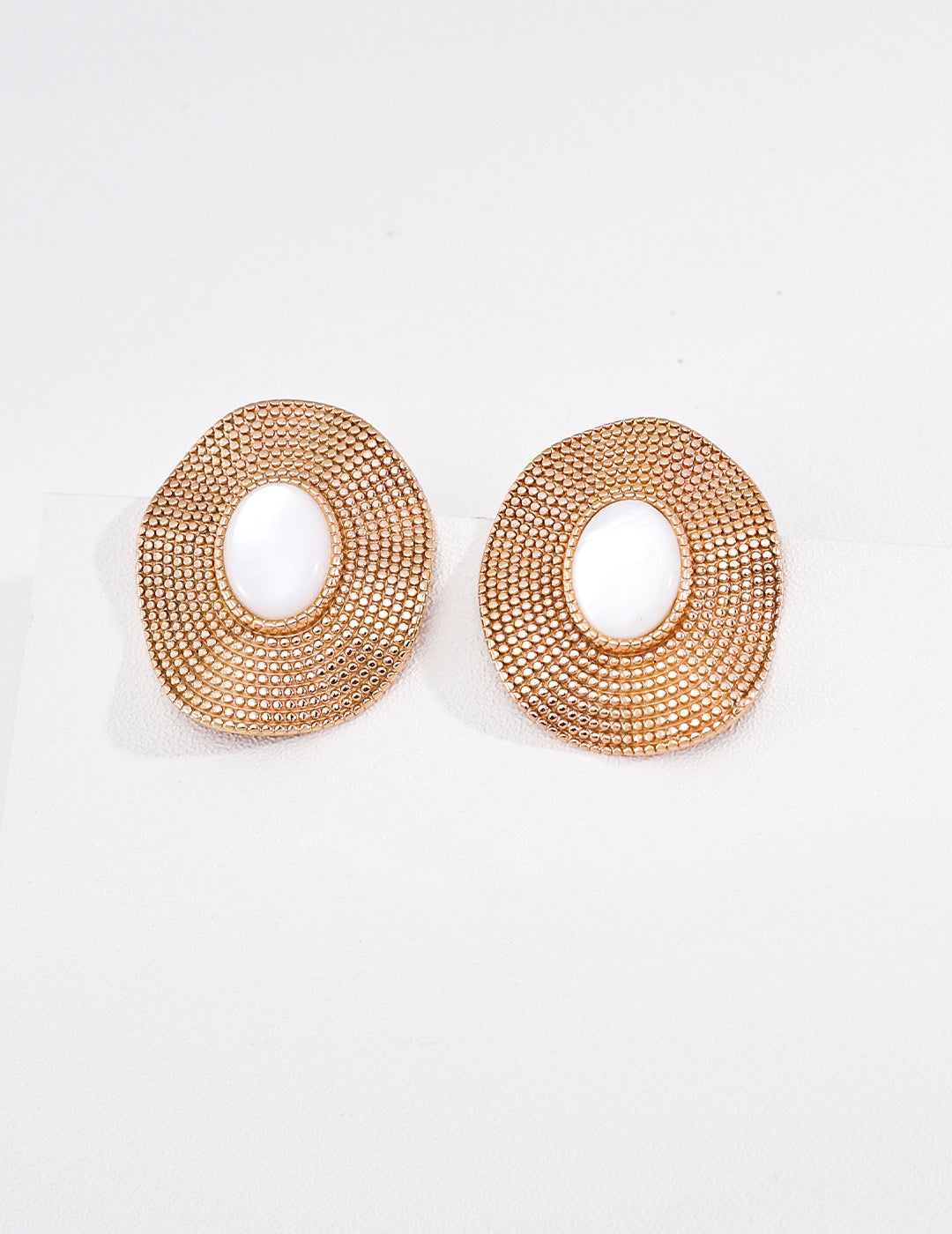 Tiger's Eye/ Mother-of-Pearl Earrings