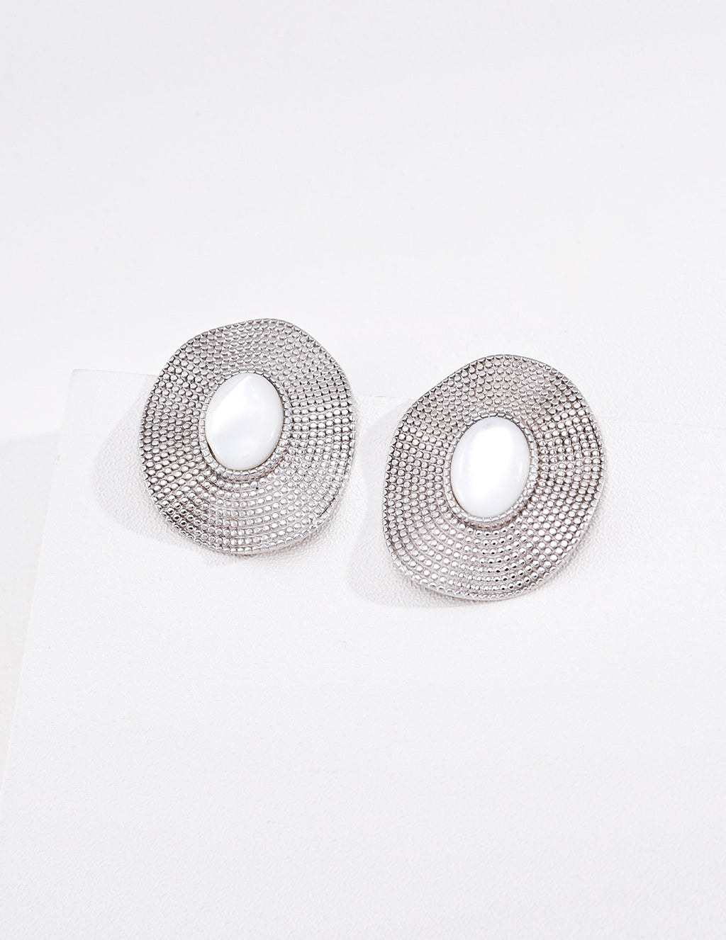 Tiger's Eye/ Mother-of-Pearl Earrings