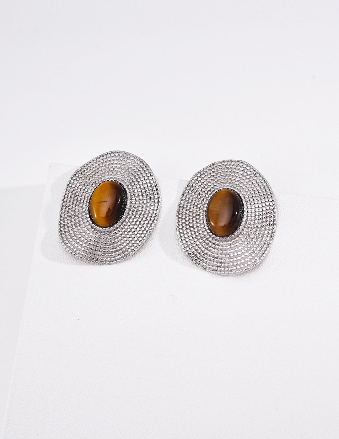 Tiger's Eye/ Mother-of-Pearl Earrings