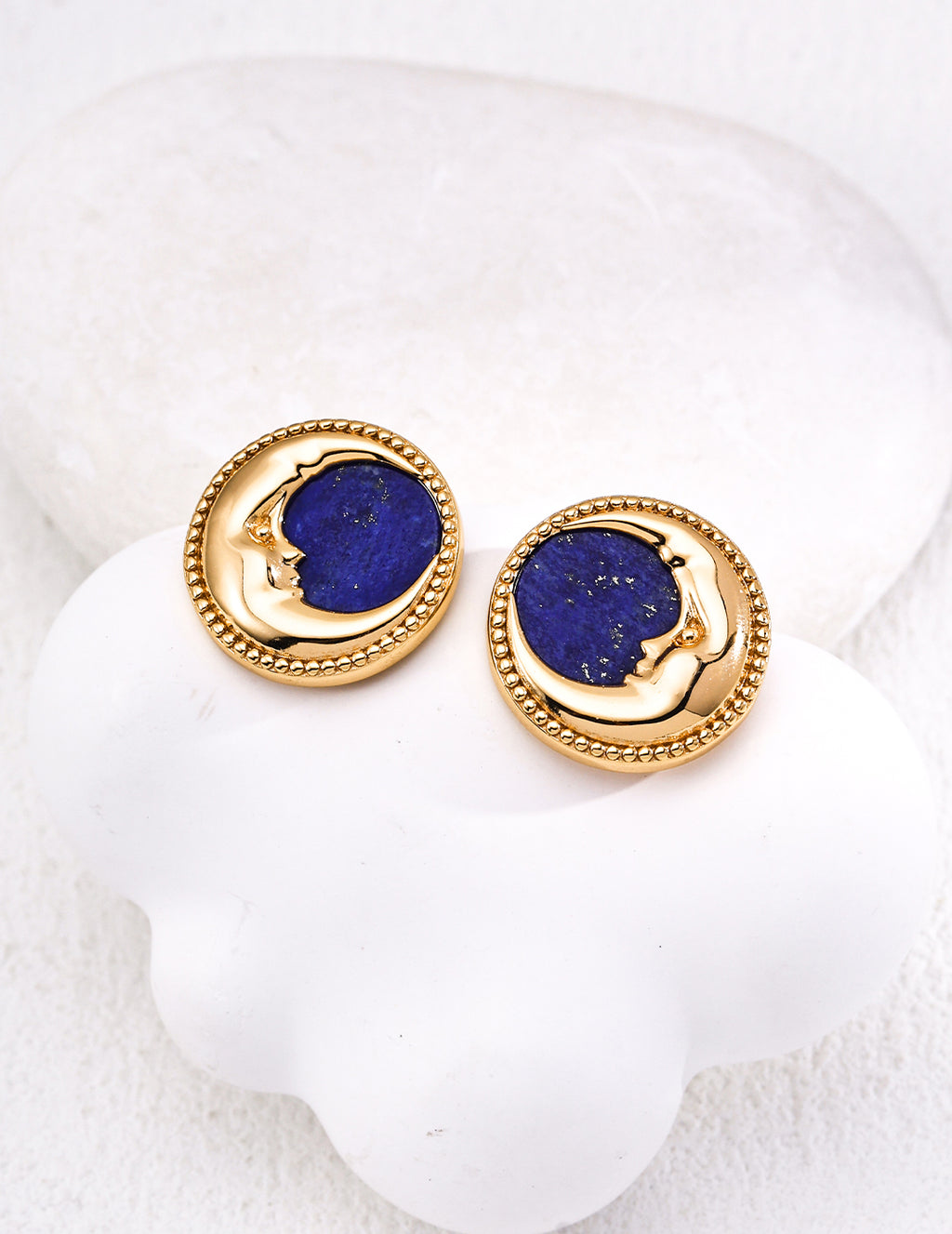 S925 Sterling Silver Vintage-Style Lapis Lazuli Earrings